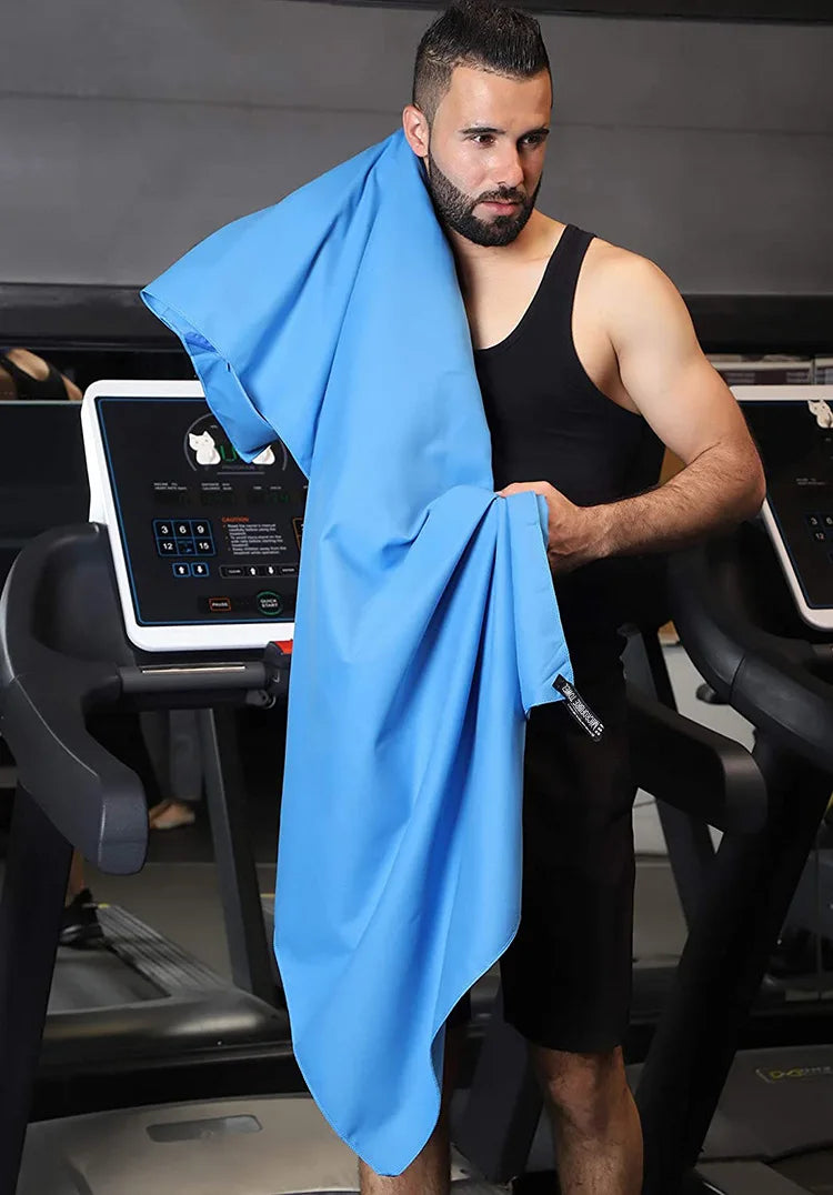 NNEOBA Super Absorbent Microfiber Sports Towel (Light Blue)