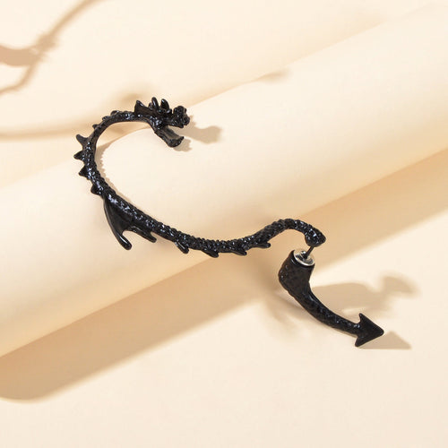 1 pc Vintage Punk Dragon Tentacle Climber Pierced Gothic Ear Cuff Wrap Earrings