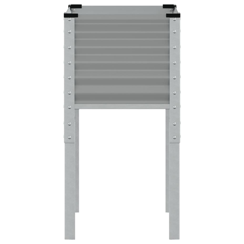 NNEVL Garden Planter Grey 45x45x88 cm Steel-3