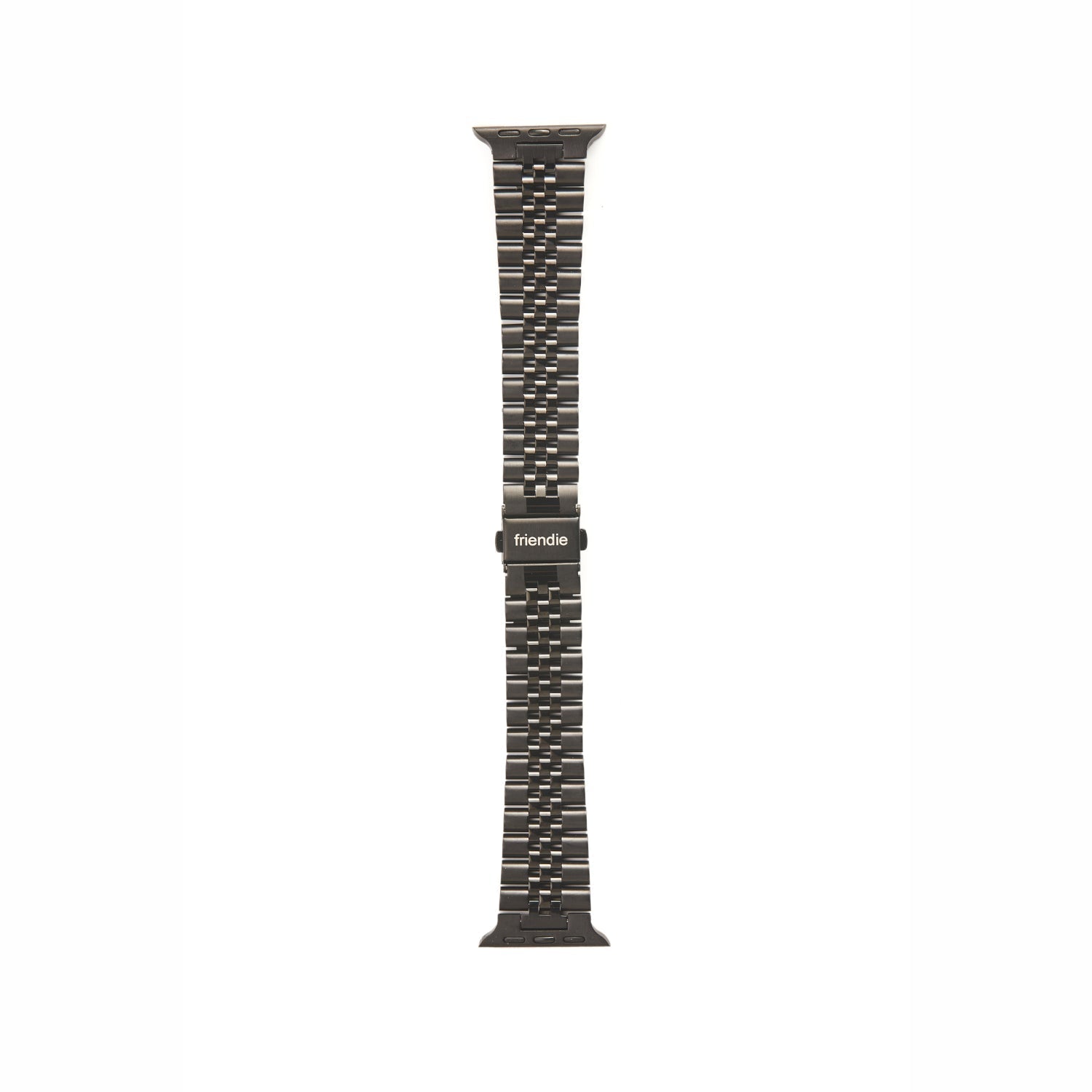 Stainless Steel Link Bracelet Band - The Perth in Black Large - Compatible with Apple Watch Size 42mm to 45mm