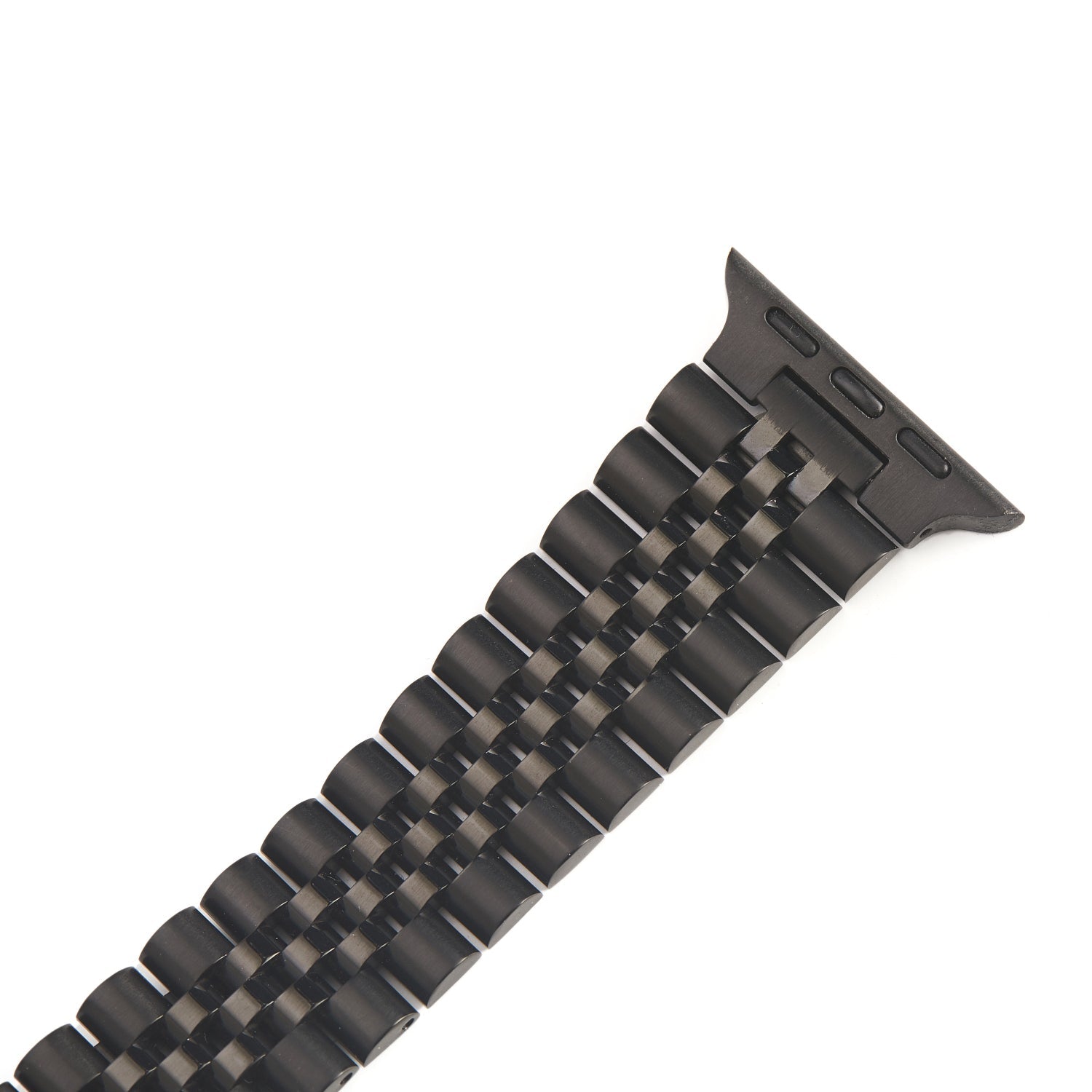 Stainless Steel Link Bracelet Band - The Perth in Black Large - Compatible with Apple Watch Size 42mm to 45mm