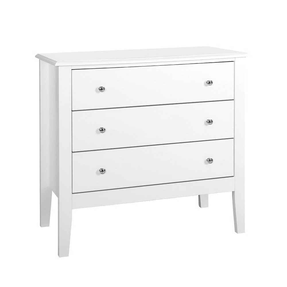 NNEDSZ Chest of Drawers Storage Cabinet Bedside Table Dresser Tallboy White