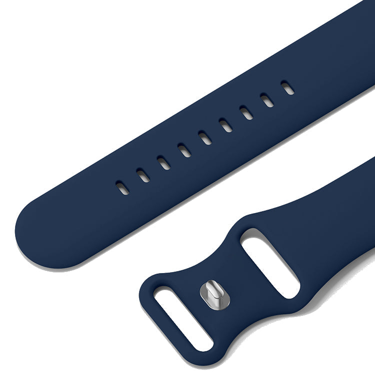 Silicone Sports Band Navy Blue with Silver Pin - The Noosa Small - Compatible with Apple Watch Size 38mm to 41mm