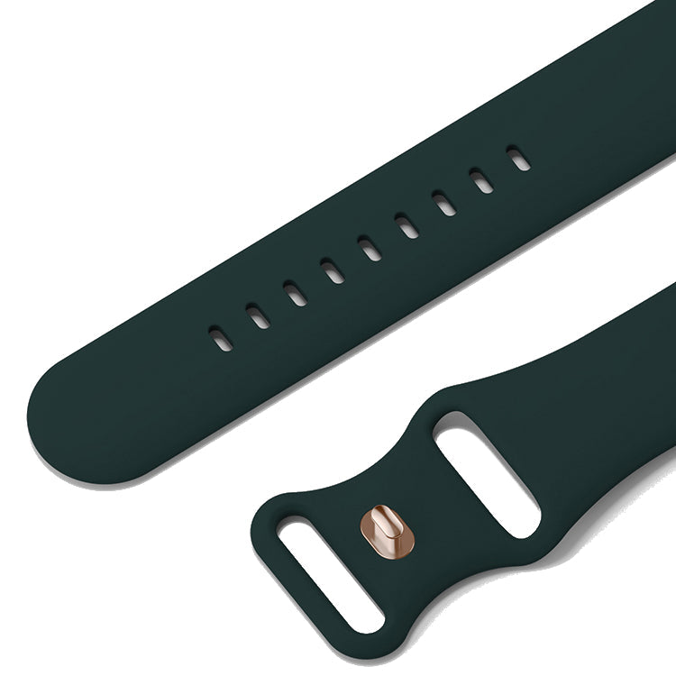Silicone Sports Band Royal Green with Gold Pin - The Noosa Small - Compatible with Apple Watch Size 38mm to 41mm