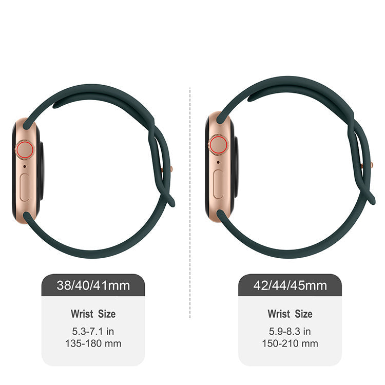 Silicone Sports Band Royal Green with Gold Pin - The Noosa Small - Compatible with Apple Watch Size 38mm to 41mm