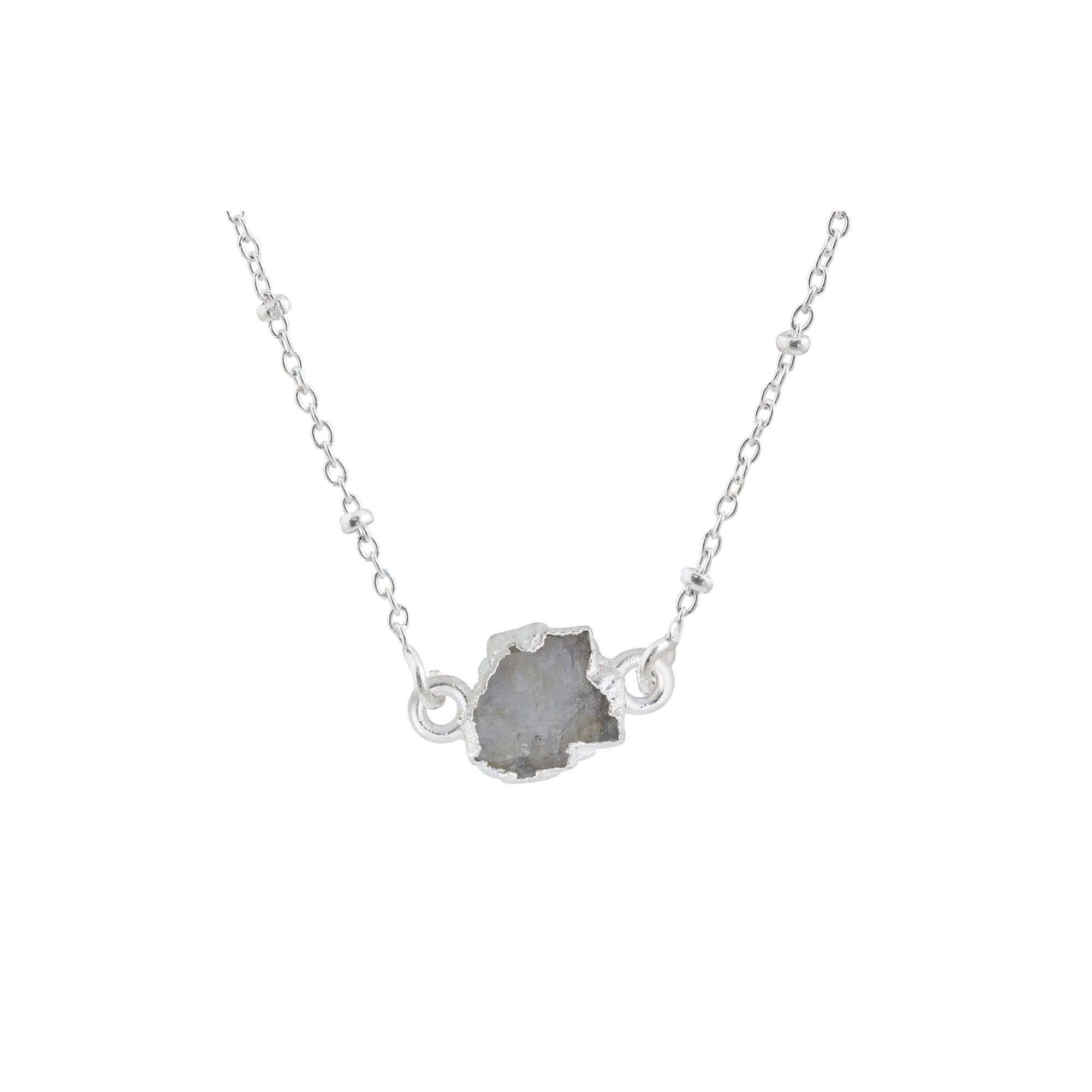Handmade Moonstone Pendant in its Natural form in Silver 925