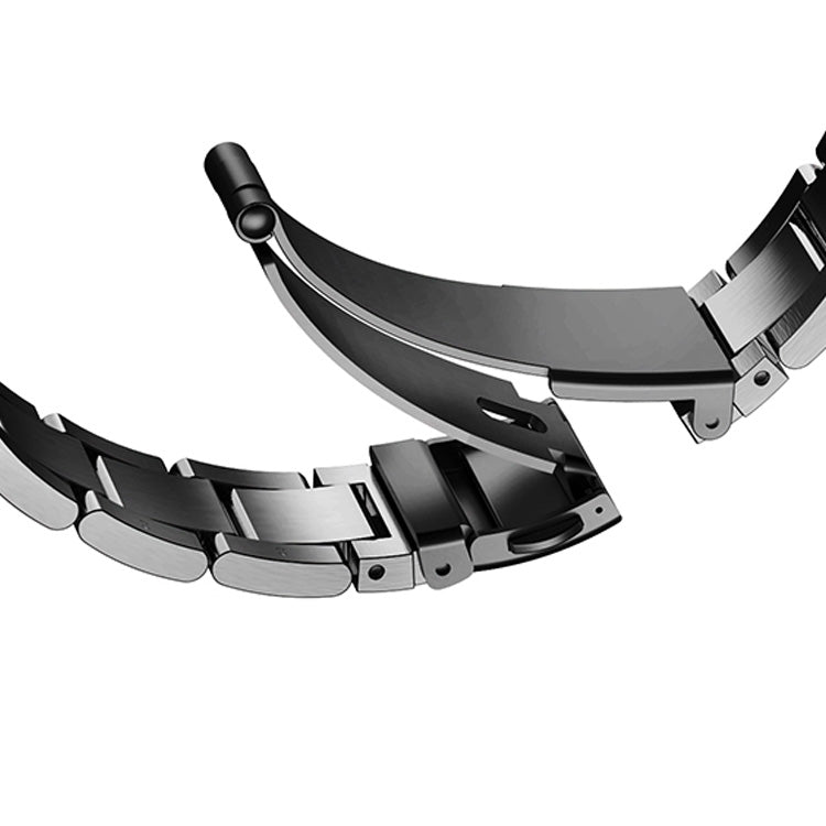 Stainless Steel Link Bracelet Band - The Sydney in Black Large - Compatible with Apple Watch Size 42mm to 45mm
