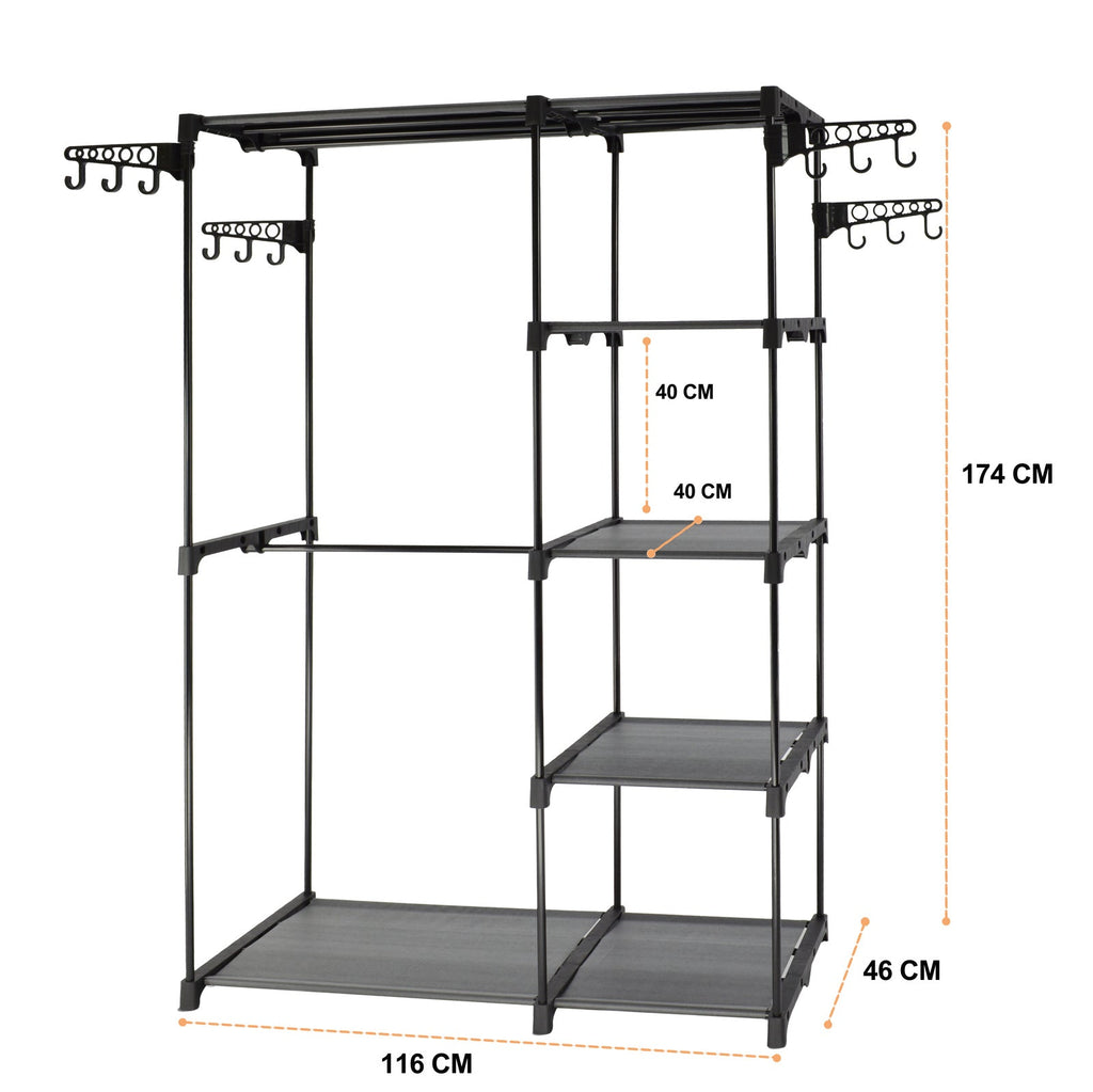 NNEDSZ Sorti Freestanding Portable Closet Metal Wardrobe Garment Rack Hanger
