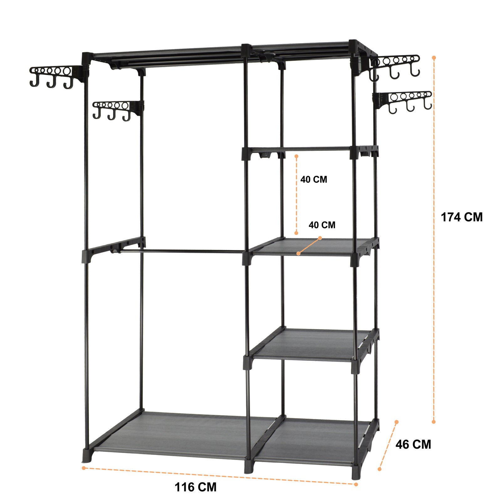 NNEDSZ Sorti Freestanding Portable Closet Metal Wardrobe Garment Rack Hanger