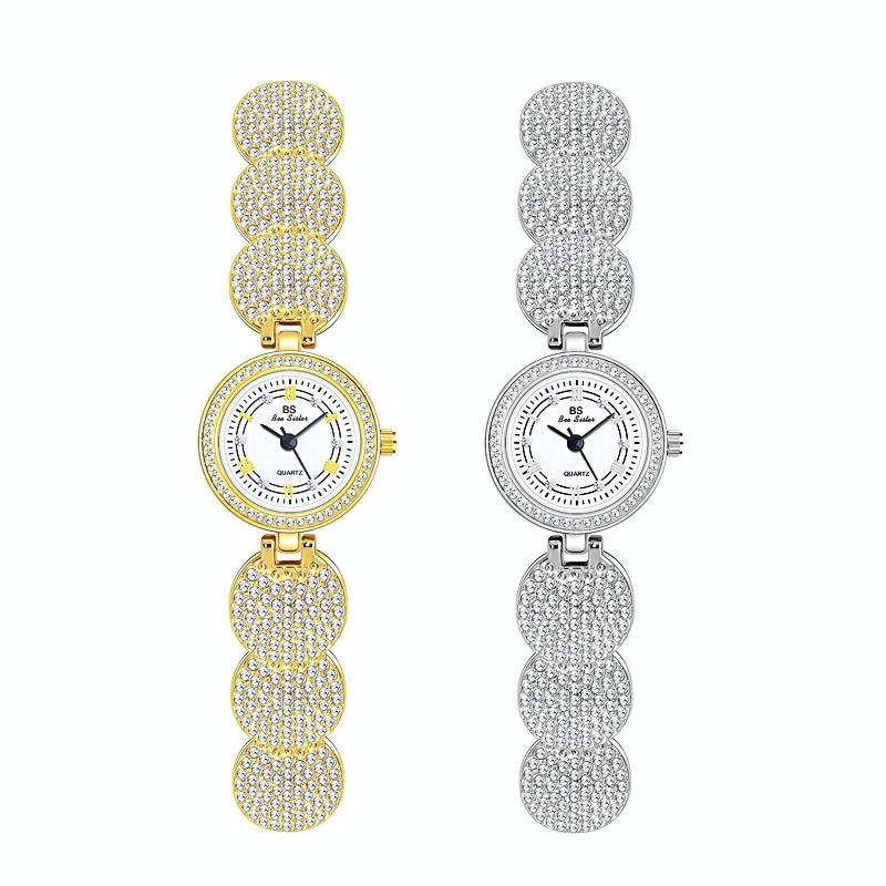 NNEDSZ Diamond-Inlaid Women Chain Watch - Elegant Accessory