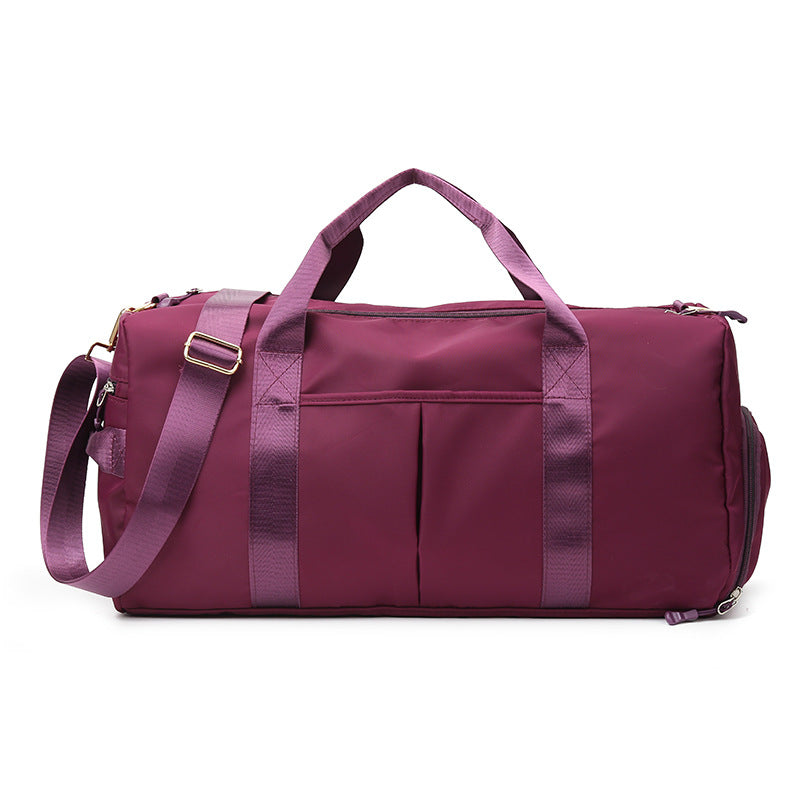 NNEDSZ Dark Purple Dry Wet Separation Gym Bag - Women's Large Capacity - Training & Travel