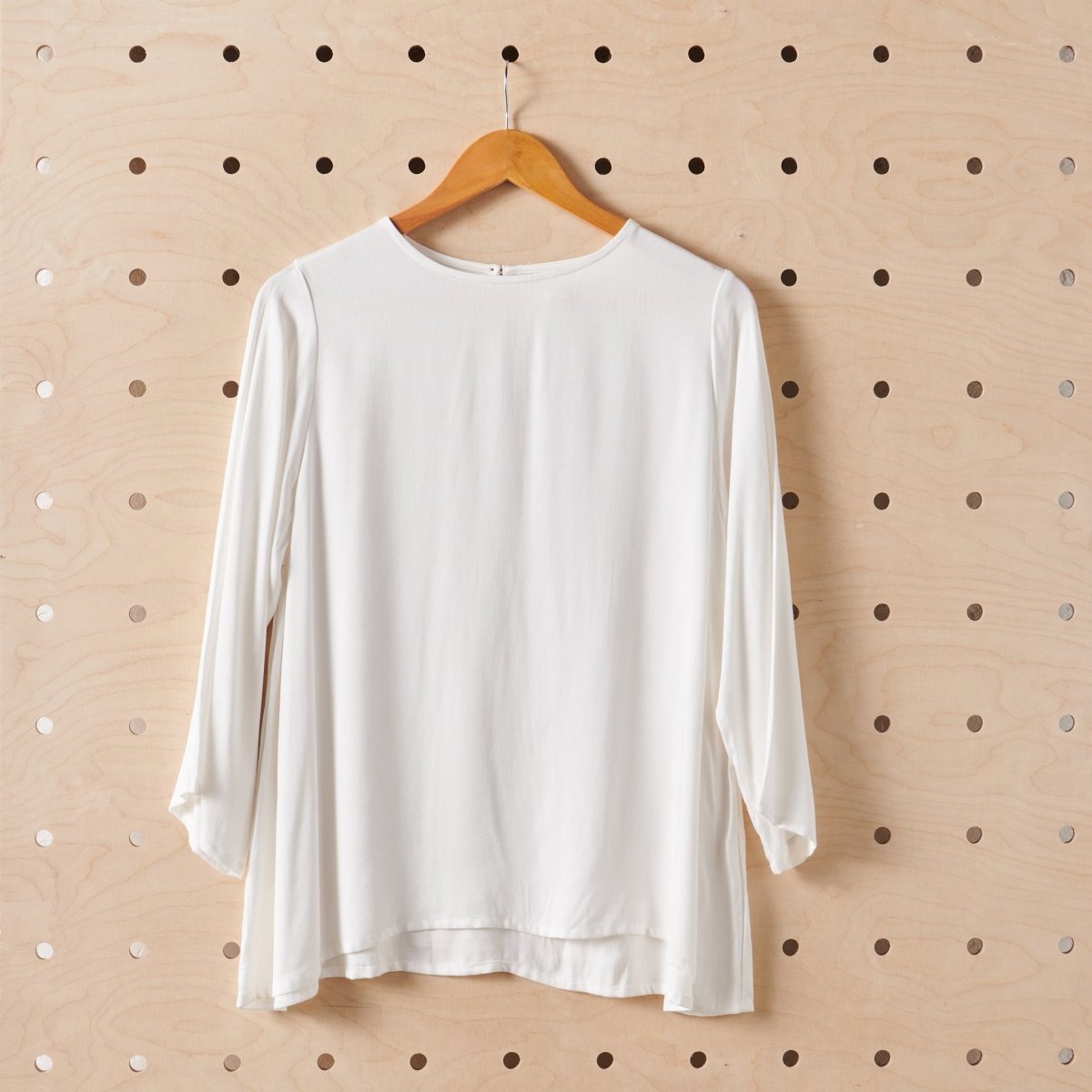 Bamboo Long Sleeve Top in White
