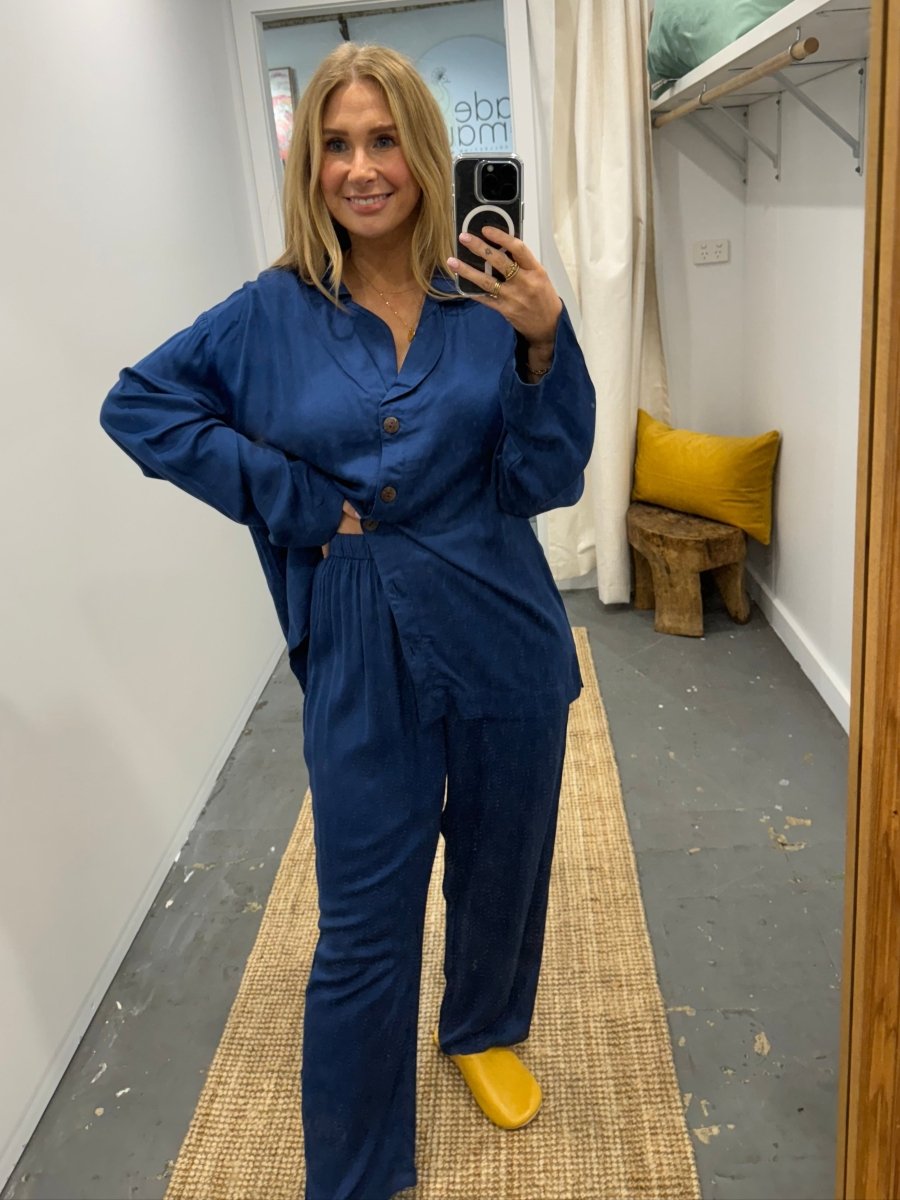 Bamboo Pyjama - Classic Set in Navy