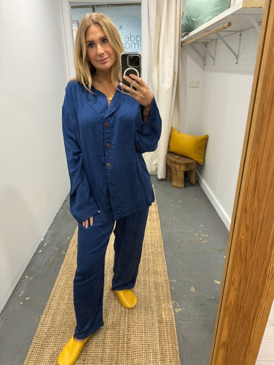 Bamboo Pyjama - Classic Set in Navy