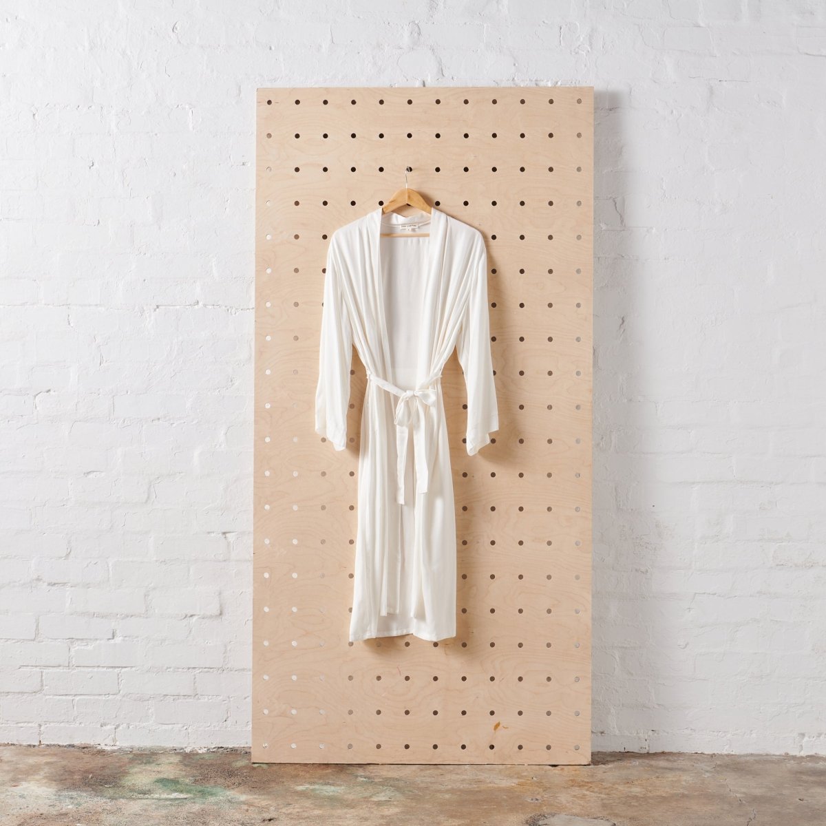 Bamboo Robe in White - Long Length
