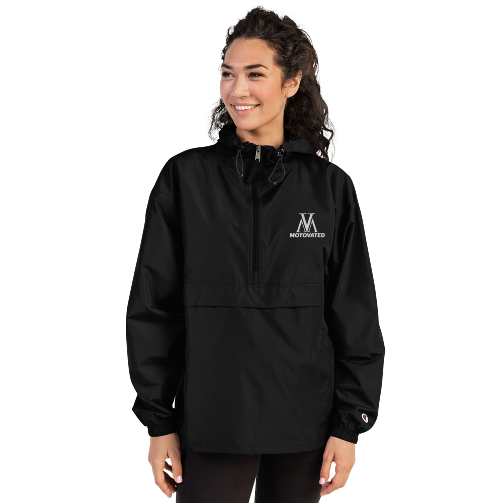 Embroidered Motovated Packable Jacket