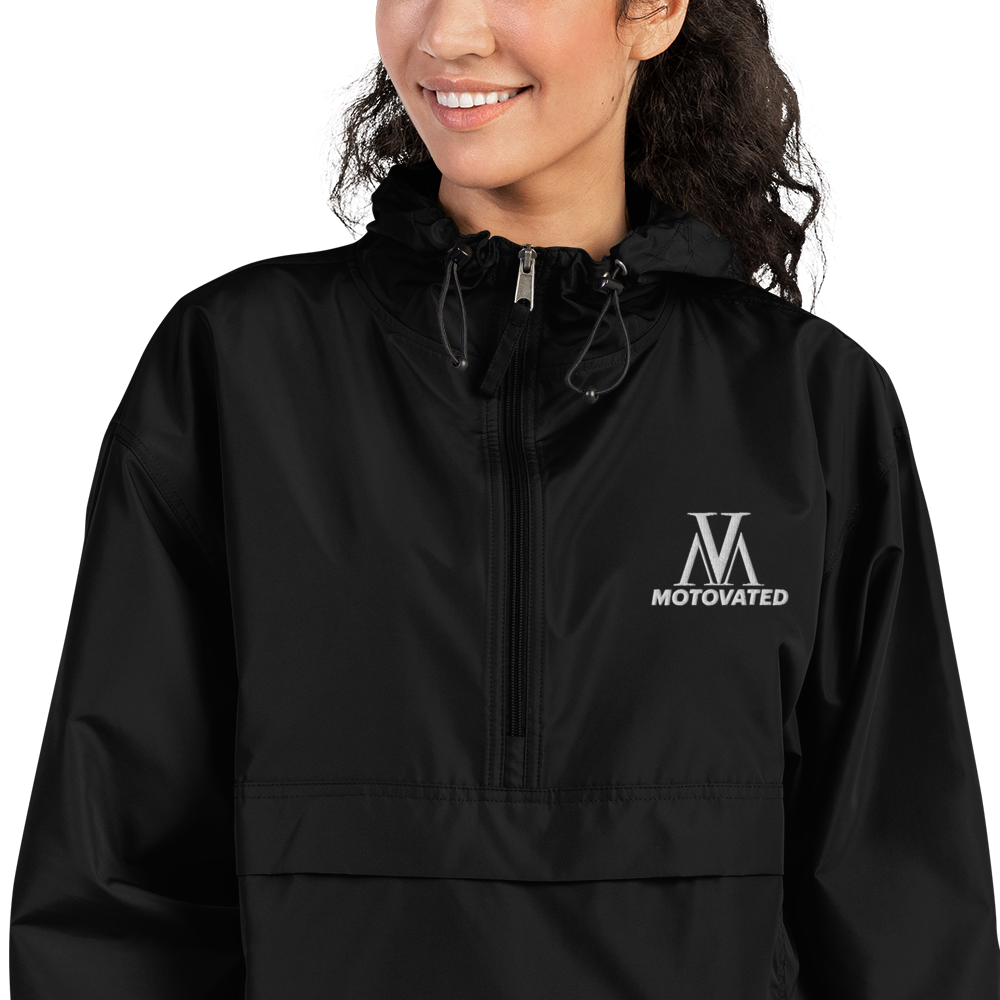 Embroidered Motovated Packable Jacket
