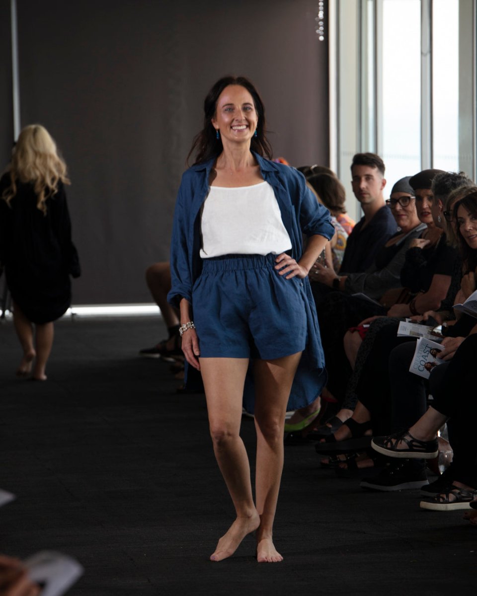 Linen Short - Navy